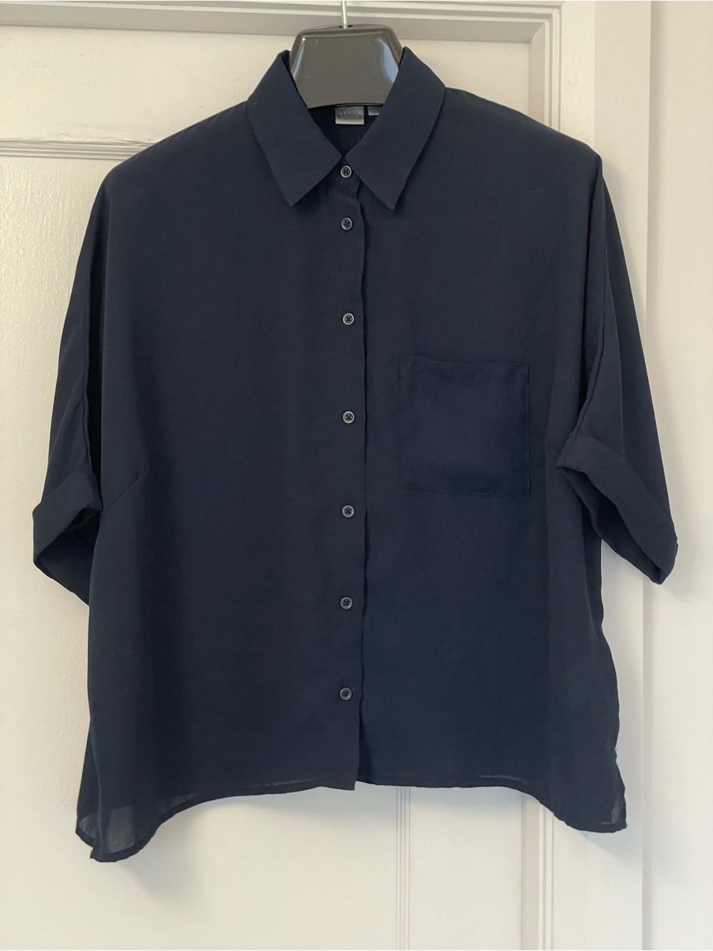 twik Navy Short Sleeve Button-Down Shirt